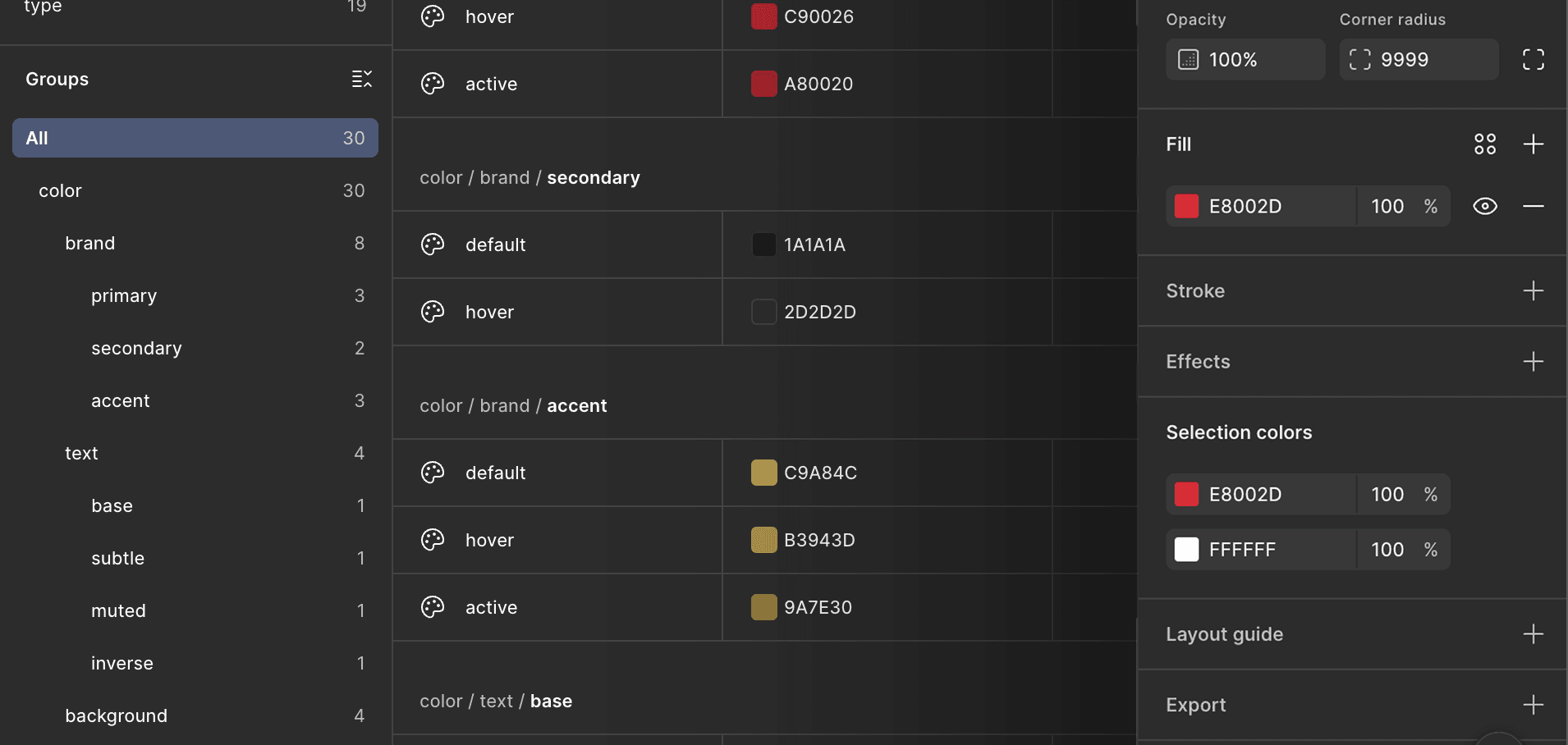 Figma file after figma-console-mcp import showing disconnected variables